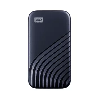 WD My Passport SSD WDBAGF0020BBL - SSD - encriptado - 2 TB - externo (portátil) - USB 3.2 Gen 2 (conector USB-C) - AES de 256 bits - azul meia-noite