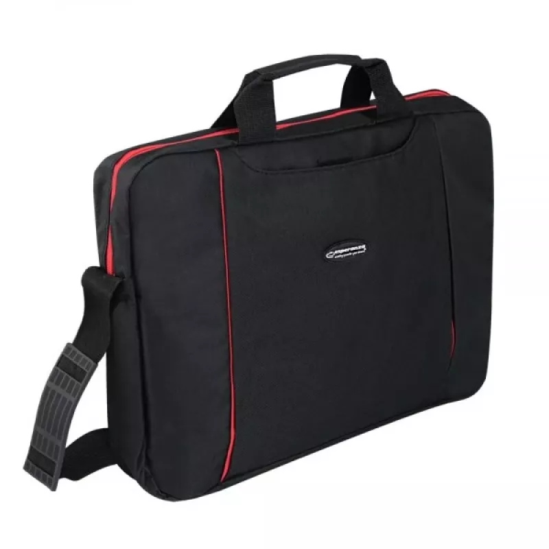 Mala top loader Esperanza SALERNO 39,6 cm (15,6) preta, vermelha