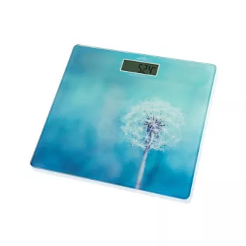 Balança de pessoa eletrónica ETA 178090040 — balança de pessoa eletrónica, máx. 180 kg, precisão 100 g, quadrada azul