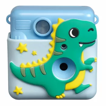 Máquina fotográfica instantânea infantil Denver KPC-1363BU Dino com impressora térmica, 20 MP, Azul