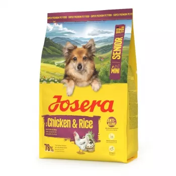 Comida seca para cães JOSERA Mini Senior Chicken & Rice 3 kg para seniores de raças pequenas