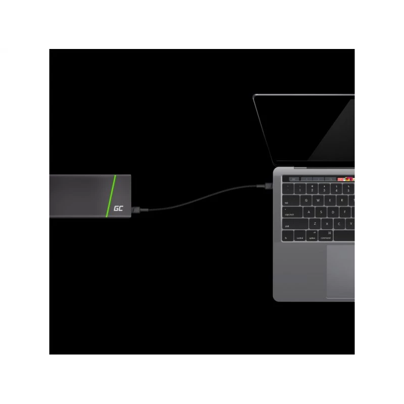 Cabo USB Green Cell KABGC31 USB 2.0 0,3 m USB-C preto