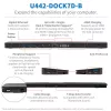 Eaton Tripp Lite U442-DOCK7D-B estação de ancoragem USB-C para três monitores, USB-C 3,1 / Thunderbolt 3, 4K HDMI e DisplayPort, VGA, USB-A/C, GbE, 100 W PD, preta
