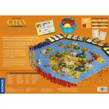 Jogo de tabuleiro Kosmos KOO Catan 3D – conjunto de expansão Seefahrer + Städte & Ritter