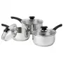 Conjunto de panelas Russell Hobbs RH00542EU7 — 3 peças antiaderentes, adequadas para máquina de lavar louça