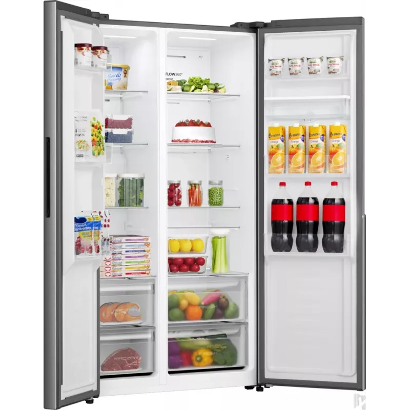 Gorenje HZF55082 NRS917E41XWD G400, independente, porta americana, cinzento, 2 porta(s), toque, LED