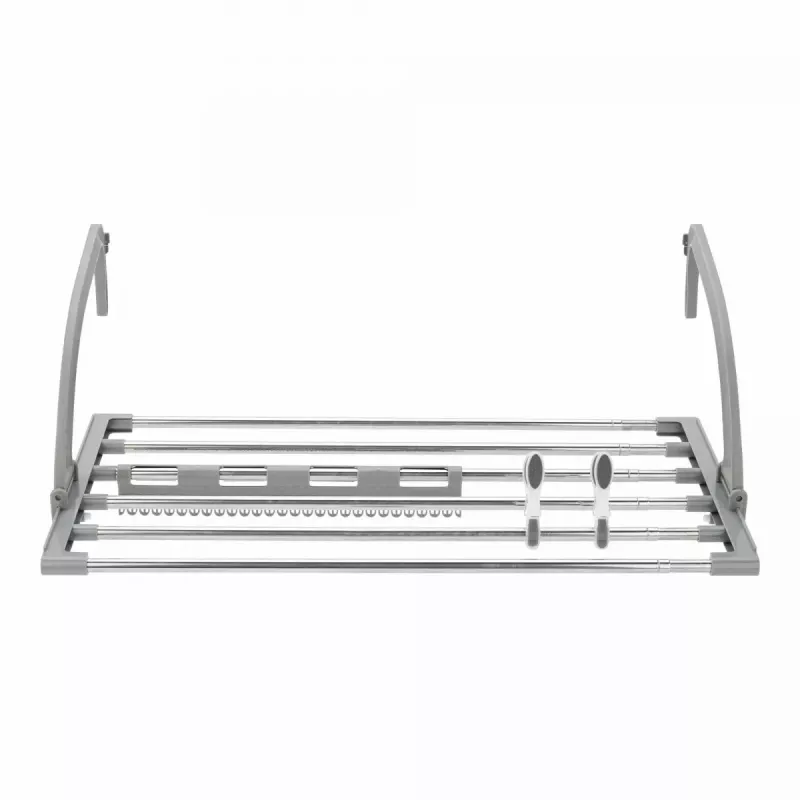 Prateleira Jata HTEN2402 em polipropileno e aço inoxidável dobrável 58×32×4,7 cm