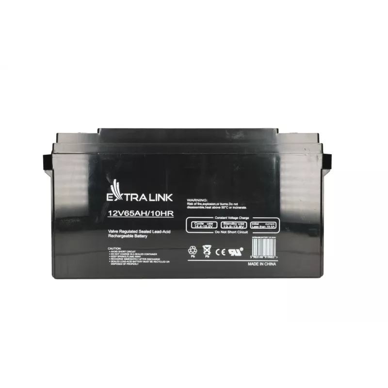 Bateria de chumbo-ácido selada Extralink Akkumulator AGM 12V 65Ah, VRLA, preto, 1 unid.