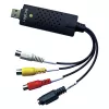 Placa de captura USB 2.0 A/V LogiLink. USB A macho para 3xCinch + MiniDIN5 fêmea. Preto