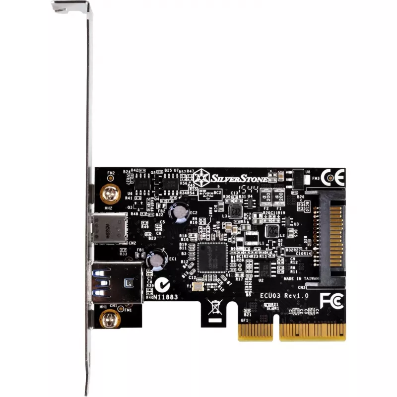 SilverStone ECU03 - Adaptador USB - PCIe 2.0 x2 Low Profile - USB-C 3.1 x 1 + USB-C x 1 (SST-ECU03)