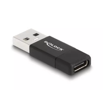 Adaptador DeLOCK 60001 USB A USB C preto