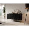 Cama Meble HOLE cómoda 152x42,5x74,5 cm, preto mate