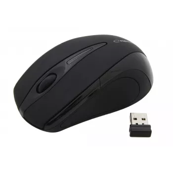 Rato RF sem fios ESPERANZA EM101K, para ambas as mãos, 1000 DPI, recetor nano USB 2,4 GHz, preto