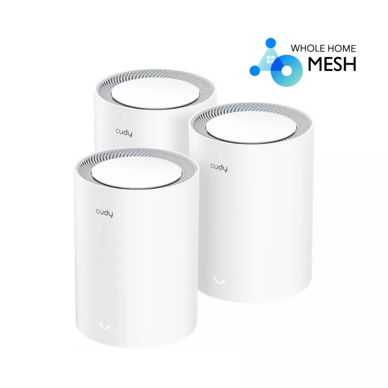 Cudy M1800 pack de 3 Dual-Band (2,4 GHz / 5 GHz) Wi-Fi 6 (802.11ax) branco 1 interno