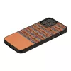 Capa protetora Man and Wood para iPhone 12 Pro Max — padrão xadrez castanho com detalhes pretos