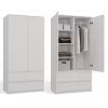 Top E Shop SZAFA MALWA B roupeiro de quarto, 5 prateleiras, 2 portas, branco