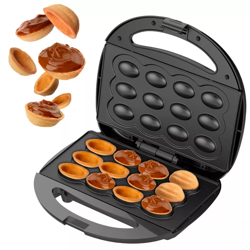 Adler AD 3071 máquina de bolachas de nozes, 750 W, 12 peças, preta