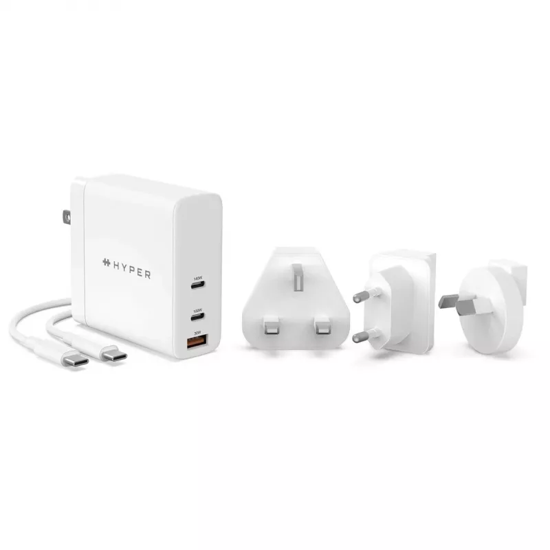HYPER HJG140WW Carregador para dispositivos móveis universal branco AC carregamento rápido interior