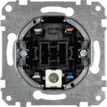 Interruptor de alavanca Merten MEG3106-0000 — 1P, metálico, 250 V AC, 10 A