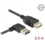 Cabo USB DeLOCK 85177 USB 2.0 0,5 m preto