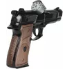 Pistola de polícia de brincar em metal Pulio modelo 15539/6 — construção em metal, acessório de brinquedo