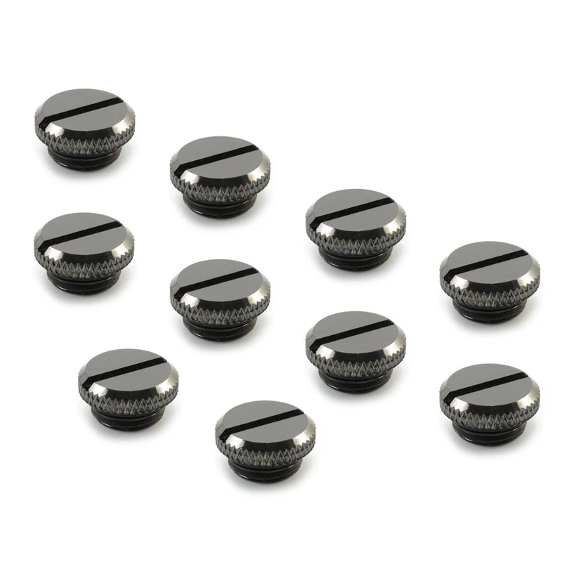 Parafuso de fecho com rosca XSPC G1/4 polegadas V2, pack de 10 – preto cromado