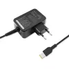 Qoltec 51035 adaptador de alimentação para Lenovo 45 W, 20 V 2,25 A, Slim tip+pin, para interior, preto