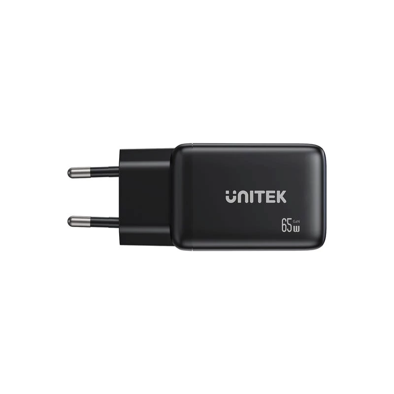 Carregador de parede Unitek GAN 65W com 2x USB-C e 1x USB-A, Power Delivery 3.0