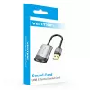 Vention placa de som externa USB 0,15M cinzento metal tipo