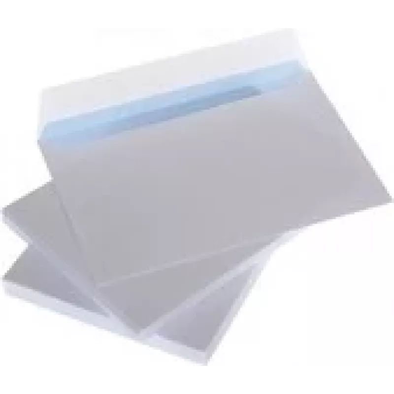 Envelopes com faixa C4 229x324mm, branco 90g, cartão 500 unid.