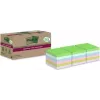 3M Post-it 654 RSSCOL14+4F Notas adesivas, 76 x 76 mm, azul/verde/rosa/violeta, 70 folhas