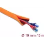 Espiral de proteção de cabos autoencerrante de camada dupla 5 m x 19 mm DELOCK 19028 laranja
