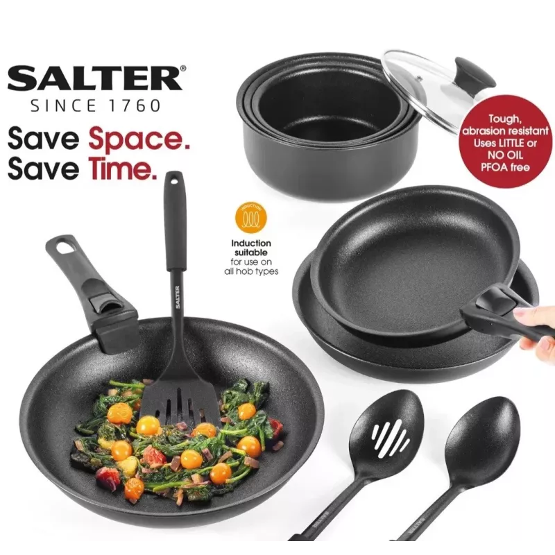 Conjunto de utensílios de cozinha Salter BW12055IS 14 peças utensílios de cozinha em aço inoxidável