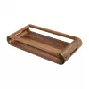 Tabuleiro de dois lados ARTELEGNO VASD em madeira de nogueira 21 x 43 cm