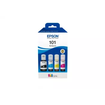 Conjunto original de 4 garrafas de tinta Epson EcoTank — preto 127 ml, ciano/magenta/amarelo 210 ml (C13T03V64A)