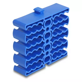 Suporte para cabos DeLOCK 66325 azul 24 entradas de cabos