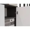 ESTANTE FECHADA OLIV 2D, ANTRACITE/Branco CONJUNTO