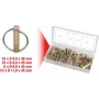 Conjunto de pinos de tensão ks tools 970.0550 — 50 unid., vários diâmetros e comprimentos