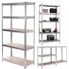 Estante de armazém GreenBlue GB378 metal galvanizado 5 prateleiras, aço galvanizado, 900×400 mm, máx. 75 kg por prateleira