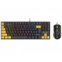 Tracer HORNET 87 Teclado Rato incluído Gaming USB QWERTY Inglês Preto, Amarelo