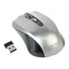 Rato sem fios GEMBIRD MUSW-4B-04-BG — para destros, ótico 1600 DPI, 4 botões, RF Wireless, preto/cinzento