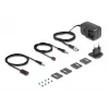 Conjunto transmissor e recetor AV DELOCK 65955 — Extensor HDMI Cat6/Cat6a, até 3840×2160, com fios, alimentação Micro-USB-B