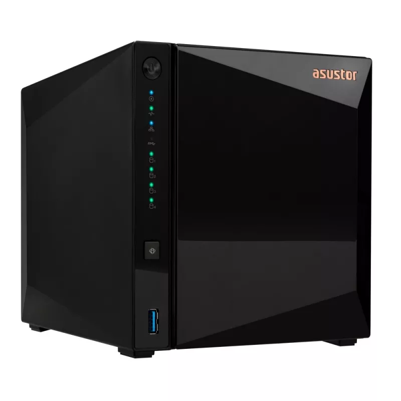 Asustor DRIVESTOR 4 Pro Gen2 AS3304T V2 NAS Realtek RTD1619B 2 GB DDR4 ADM preto