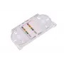 Caixa de fusão de fibra ótica Extralink V2 24 fibras, caixa ABS, branco