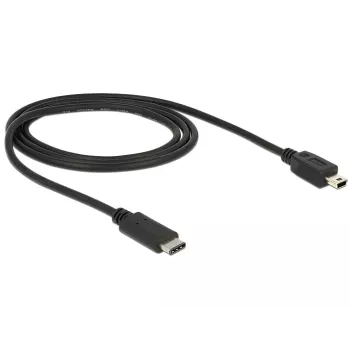 Cabo USB DeLOCK 83603 USB 2.0 1m USB C Mini-USB B preto