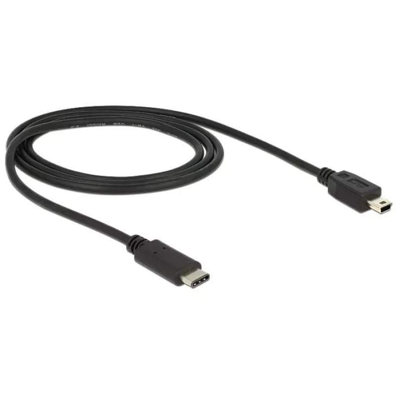 Cabo USB DeLOCK 83603 USB 2.0 1m USB C Mini-USB B preto
