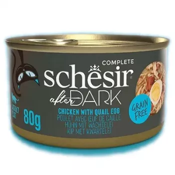 Alimento húmido para gatos Agras Pet Foods Schesir after Dark Complete Caldo 80 g – Frango, sem glúten, para gatos adultos