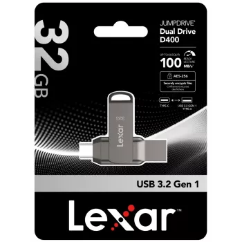 Pen drive Dual Drive D400 32GB USB-C/A 3.1 100MB/s