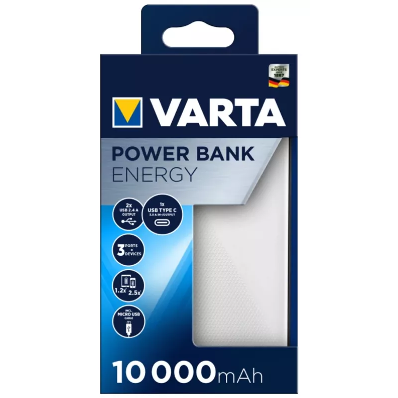 Carregador portátil Varta Energy 10000, 10000 mAh