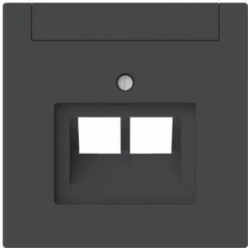 BUSCH-JAEGER 1803-02-45M placa central 2 vias UAE com etiquetas (2CKA001710A4230)